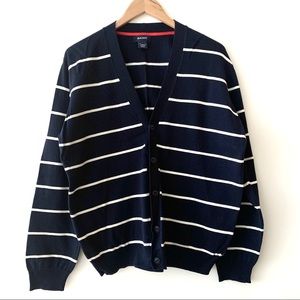 Gant Navy/White Stripe Cardigan - L